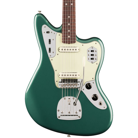 Fender Electric Guitars - Vintera III Mid '60s Jaguar - Sherwood Green Metallic - Front Close