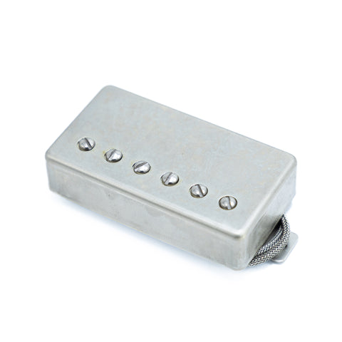 Lindy Fralin Guitar Pickups - Pure PAF 8.4K Bridge, Braided - Vintage Zebra - Raw Cover - Front