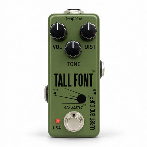Wren and Cuff Effect Pedals - XTS Tall Font Russian - Front Close