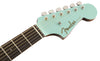 Fender Acoustic Guitars - Malibu Player - Aqua Splash - Headstock