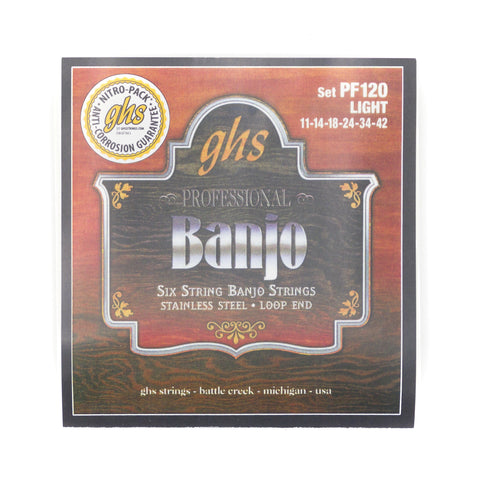 GHS Banjo Strings - 6-String - Light PF120
