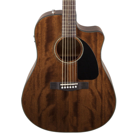 Fender CD-60 CE Mahogany Acoustic Guitar - front close stock