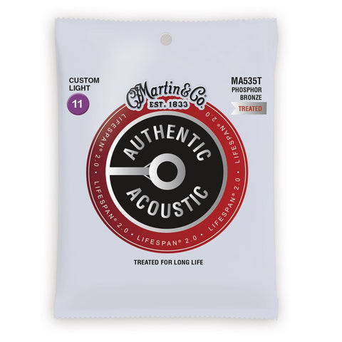 Martin Acoustic Strings - Authentic Treated Phos Custom Light MA535T