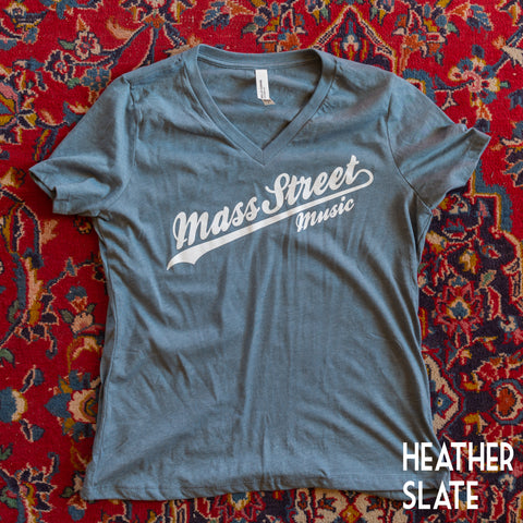 Mass Street Music - Ladies Baseball Logo T-Shirt