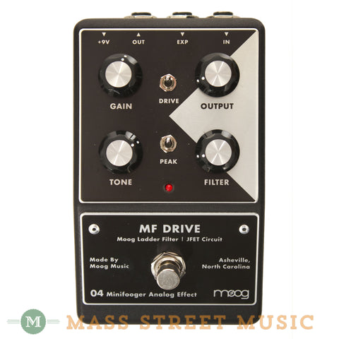 Moog MF Drive Minifooger Overdrive Pedal - front