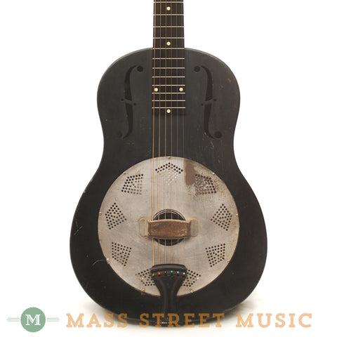 National 1931 Duolian Round Neck Resonator Guitar - front close