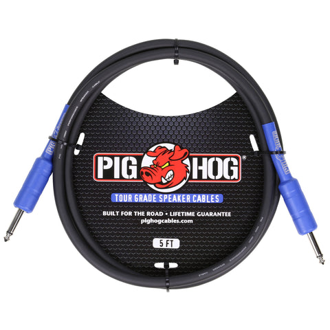 Pig Hog Cables - 5' Speaker Cable - 1/4" ends