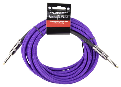 Strukture Cables - 18.6' Instrument Cable - Woven Purple