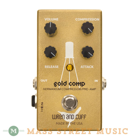 Wren and Cuff Gold Comp Compressor Pedal - front