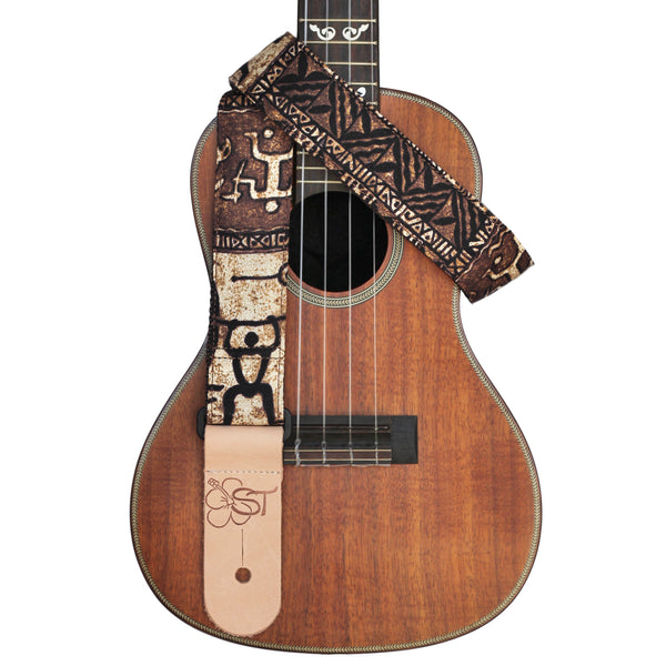 Ukulele Strap Black / Yellow / Brown Sangle ukulele & mandoline Fender
