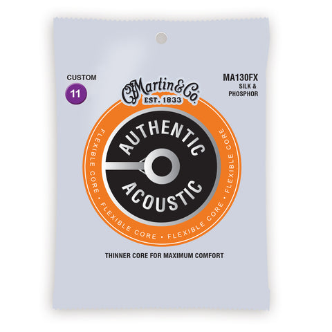 Martin Acoustic Strings - Flexible Core Silk & Phosphor MA130FX