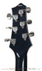 Terry McInturff custom guitar back of headstock of guitar with trans blue finish