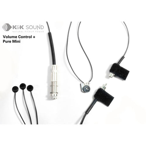 K&K Acoustic Pickups - Pure Mini + Volume Control