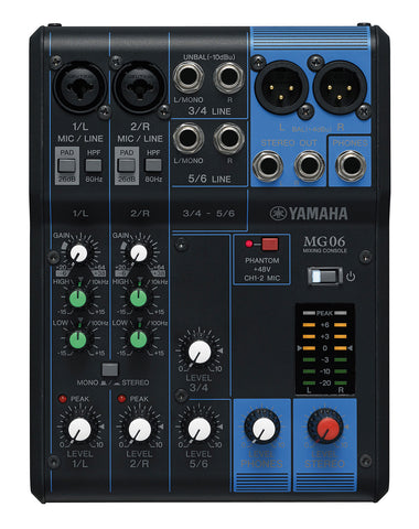 Yamaha MG06 Mixer - stock front