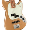 Fender Bass Guitars - Player Mustang Bass PJ - Pau Ferro Fingerboard - Firemist Gold - front fun