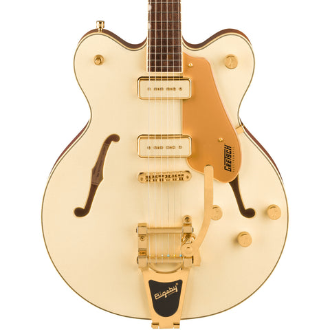 Gretsch Electric Guitars - Electromatic Pristine LTD Center Block Double-Cut w/ Bigsby - White Gold - Front Close