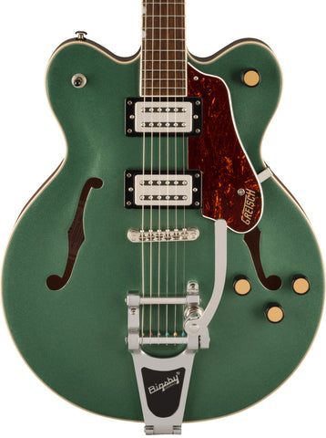 Gretsch Electric Guitars - G2622T Streamliner Center Block Double-Cut w/ Bigsby - Steel Olive - Front Close