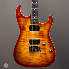 Tom Anderson Electric Guitars - Cobra S - Shorty - Natural Orange Burst with Binding - Front Close