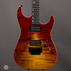 Tom Anderson Guitars - Drop Top S - Fire WakeSurf with Binding - Front Close