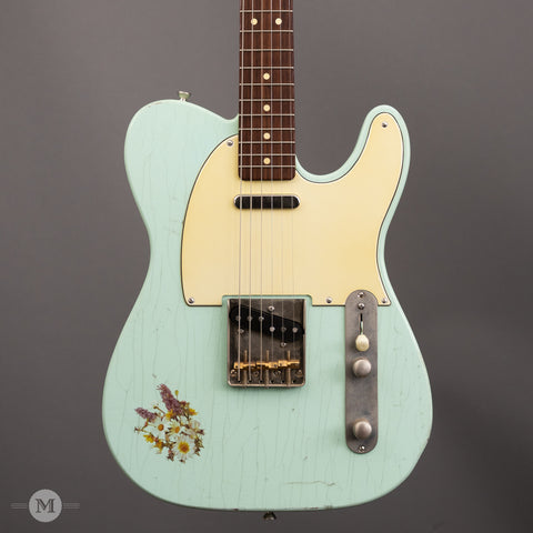 Bruce Guitars -  Letter Series T - Faded Surf Green  - Front Close
