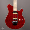 Ernie Ball Music Man - 30th Anniversary Axis - Translucent Red Quilt Top/Black Red Sparkle Back - 1 of 100 - Front Close 