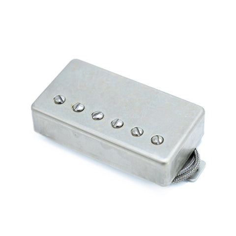Lindy Fralin Guitar Pickups - Pure PAF 7.5K Neck, Braided - Vintage Zebra - Raw Cover - Front 