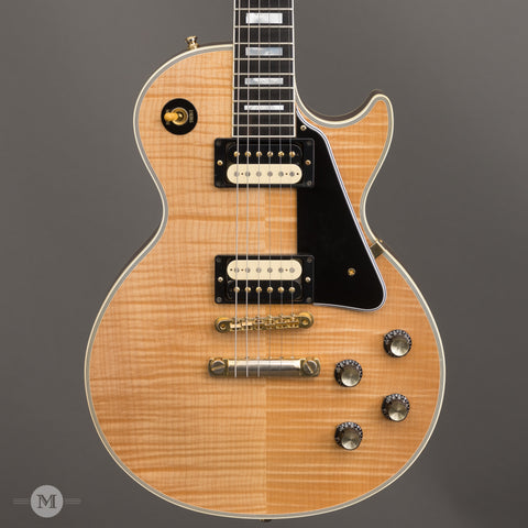 Gibson Electric Guitars - Custom Shop 1968 Reissue Les Paul Custom Flame Maple Top - Used - Front Close