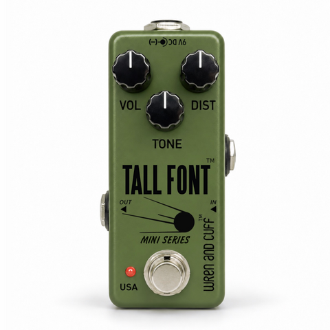 Wren and Cuff Effect Pedals - MINI Series Tall Font Russian - Front Close
