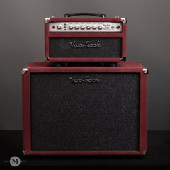 Two-Rock Amplifiers - Studio Signature Head (Silver Chassis) and Matching 1x12" Open-Back Cabinet - Burgundy Suede w/Sparkle Matrix Cloth Cloth - Front