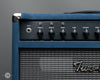 Two-Rock Amplifiers - Traditional Clean 40w Head w/ Matching 3x10 Cab - Black Chassis - Denim Suede w/ Vintage Silver Cloth - Input