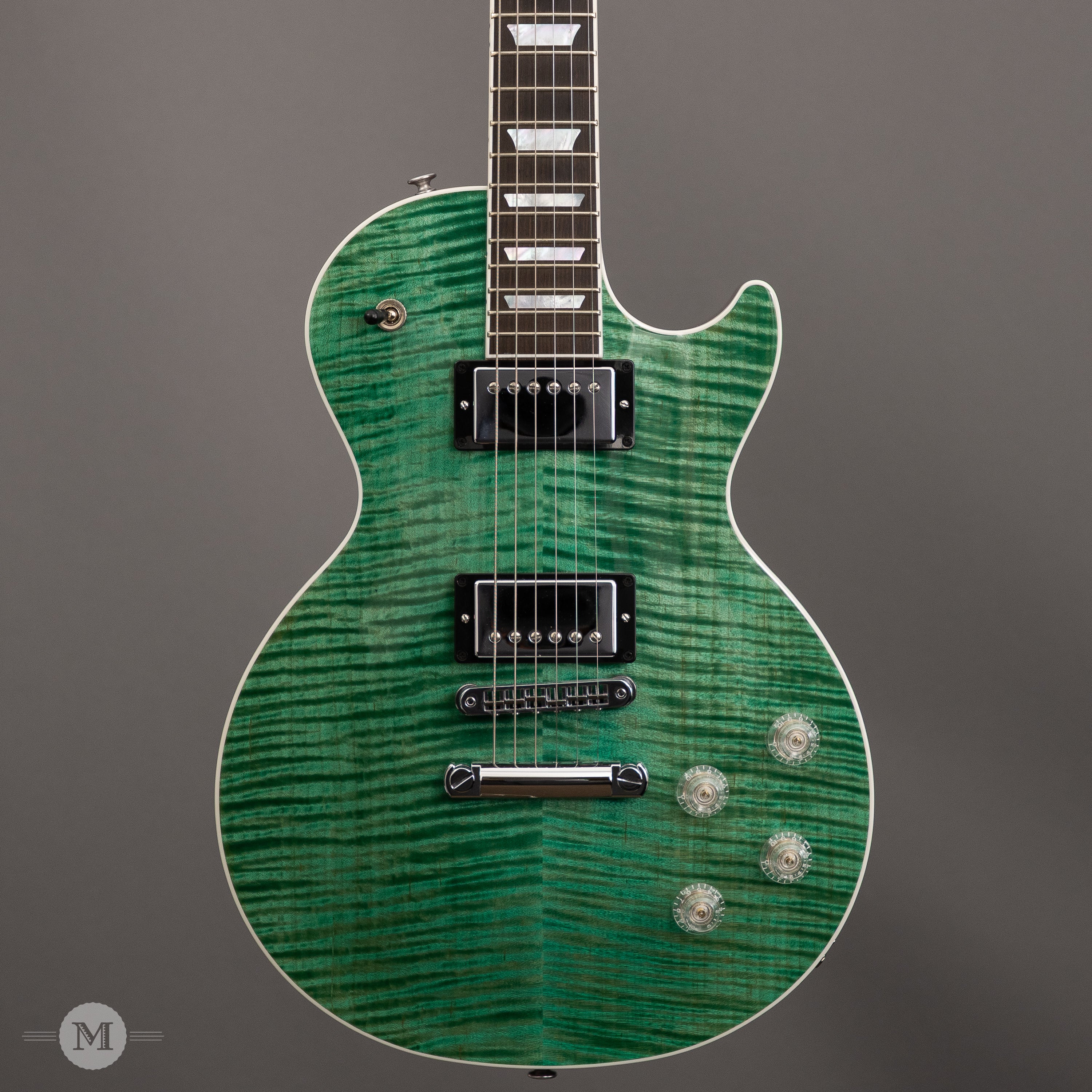 Gibson Electric Guitars - 2024 Les Paul Modern Figured Seafoam