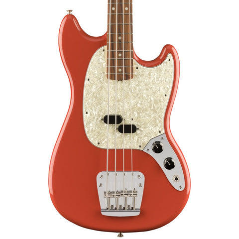 Fender Electric Guitars - Vintera '60s Mustang Bass - Fiesta Red - Front