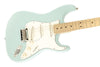Squier Electric Guitars - Deluxe Strat MN Daphne Blue - Angle