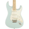 Squier Electric Guitars - Deluxe Strat MN Daphne Blue - Front Close