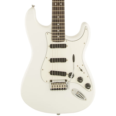 Squier Electric Guitars - Deluxe Strat Hot Rails - Olympic White - Laurel Fingerboard - Front Close