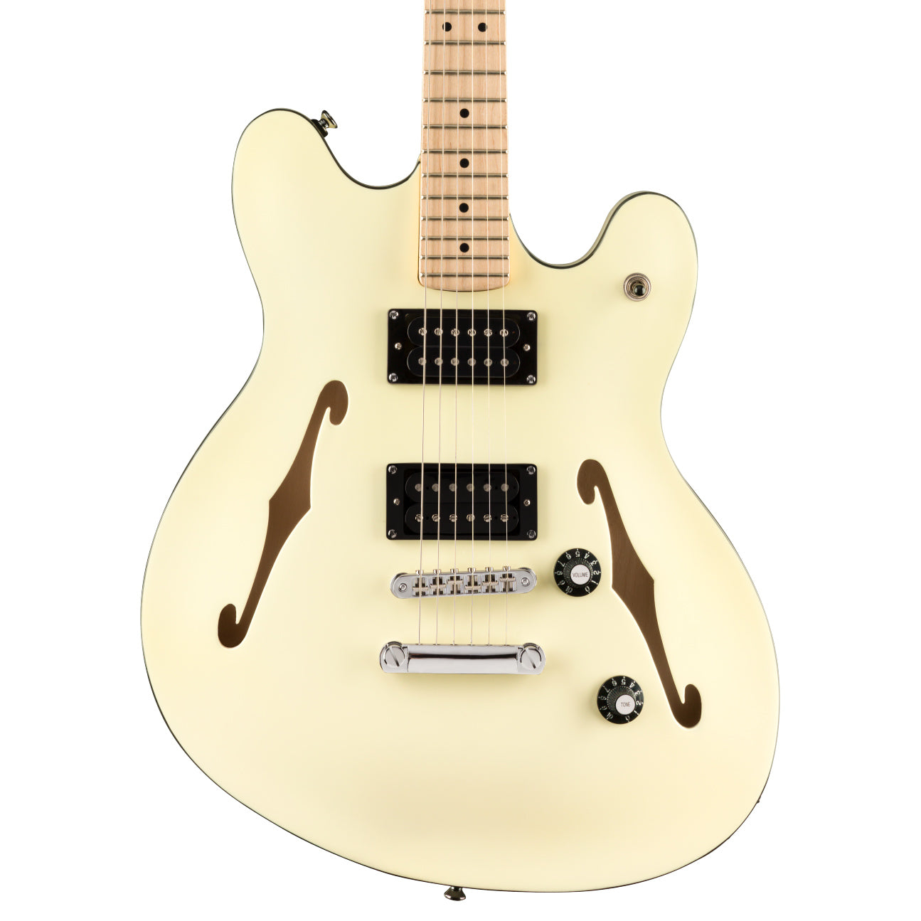 Squier - Affinity Starcaster - Olympic White | Mass Street Music