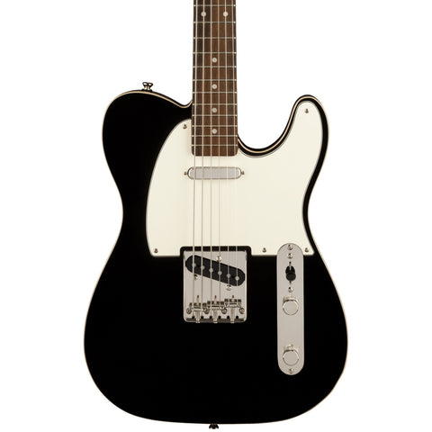 Squire Electric Guitars - Classic Vibe Baritone Custom Telecaster - Black - Front Close