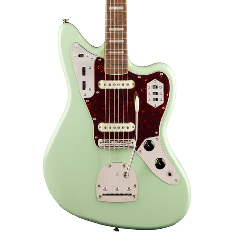 Squier Electric Guitar - Jaguar Classic Vibe - Surf Green - Front Close