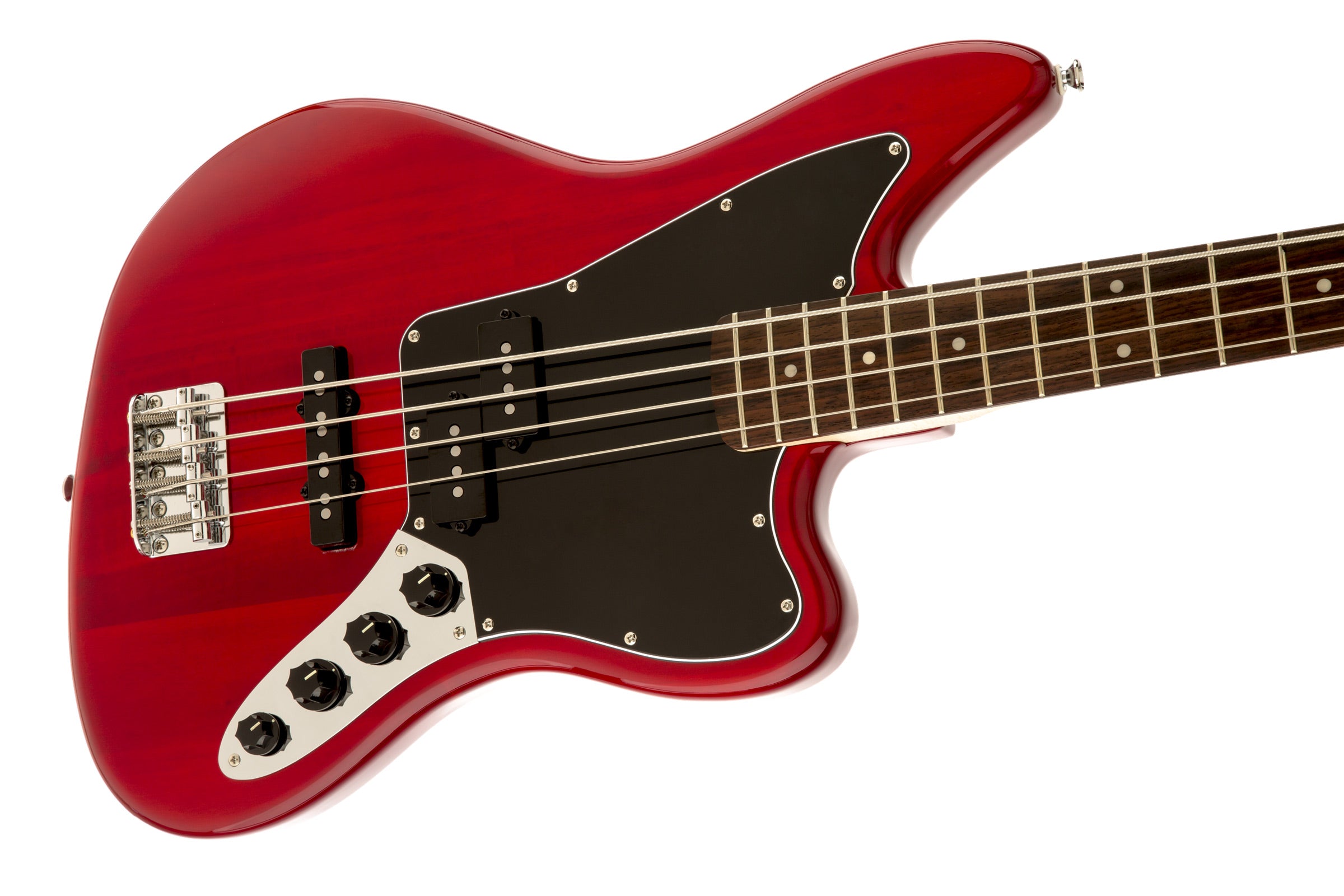 Squier - Vintage Modified Jaguar Bass Special - Crimson Red Transparen |  Mass Street Music