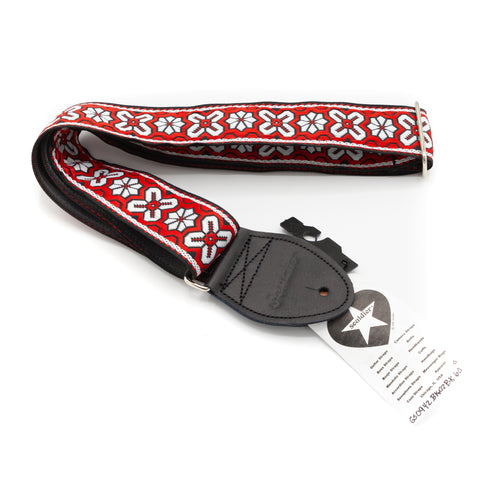Souldier Guitar Straps - Greenwich - Red on Black