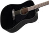 Fender Acoustic Guitars - CD-60 - Black - W/Case - Angle