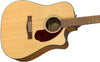 Fender Acoustic Guitars - CD-140SCE - Natural - Angle