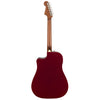 Fender Acoustic Guitars - Redondo Player - Candy Apple Red WN - Back
