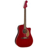 Fender Acoustic Guitars - Redondo Player - Candy Apple Red WN - Angle