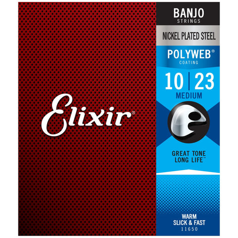 Elixir Polyweb Medium Banjo Strings