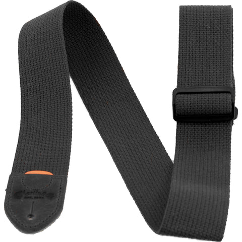 Martin Straps - Woven Strap w/Leather Ends - Black