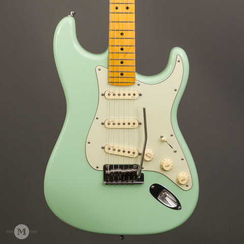 Fender Electric Guitars - 2014 American Deluxe Stratocaster - Surf Green - Used - Front Close