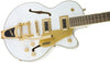 Gretsch Electric Guitars - Ltd. Edition G5655TG-LTD Electromatic Centerblock Jr. Single Cut - Snow Crest White - Angle 3