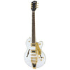 Gretsch Electric Guitars - Ltd. Edition G5655TG-LTD Electromatic Centerblock Jr. Single Cut - Snow Crest White - Angle