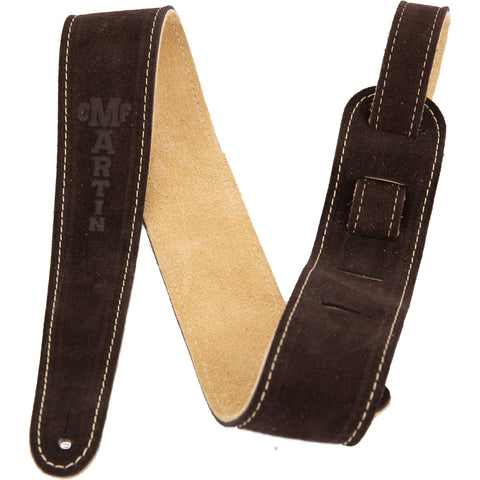 Martin Straps - 2.5" Leather Strap - Brown Suede